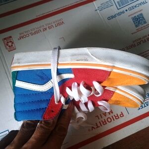 Colorful Kids Vans Shoes Size 12